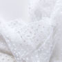 ТНГ01 - Еврофатин Luxe белый в мелкий белый горошек