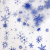 Синие снежинки на белом еврофатине