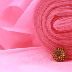 Фатин средней жесткости "Насыщеный розовый" - отрез 2.1 м