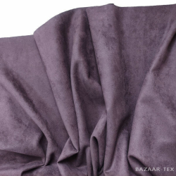 Замша иск. костюмная "Пыльный фиолетовый" отрез 0.86 м (срезан край)