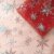 Снежинки на красном еврофатине - отрез 0.98 м (брак скарю)