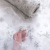 Серебряные снежинки на белоснежном еврофатине отрез 0.38 м
