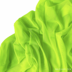 Стрейч- сетка "Неоновый желто- зеленый" - отрез 0.69 м